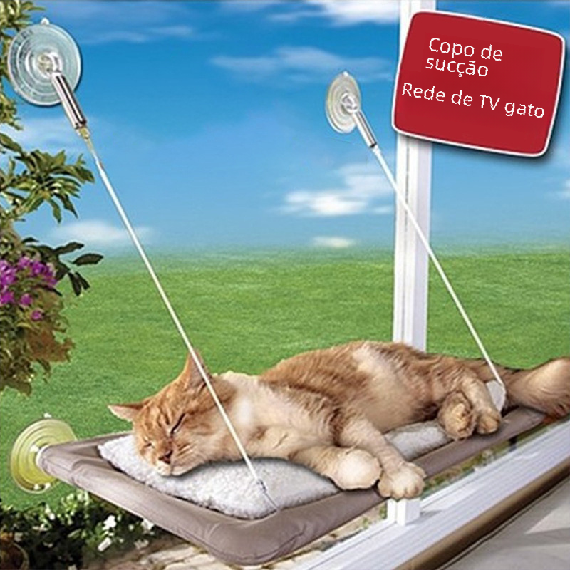 Hanging Cat Bed with Suction Cups for Window Use