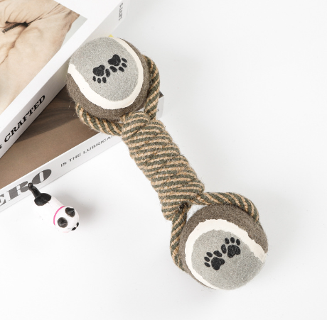 Cotton Rope Dumbbell Dog Toy for Playtime Fun