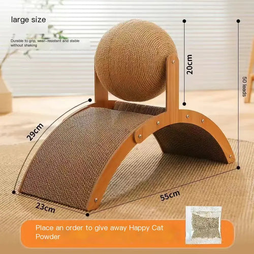Poteau à Gratter CatBall™ - Jouet Vertical Durable pour Chat (Monobloc)