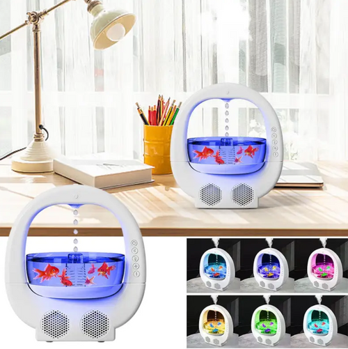 3 σε 1 Υγραντήρας Anti-Gravity με Αρωματοθεραπεία, Ηχείο Bluetooth και Φωτισμό Ενυδρείου