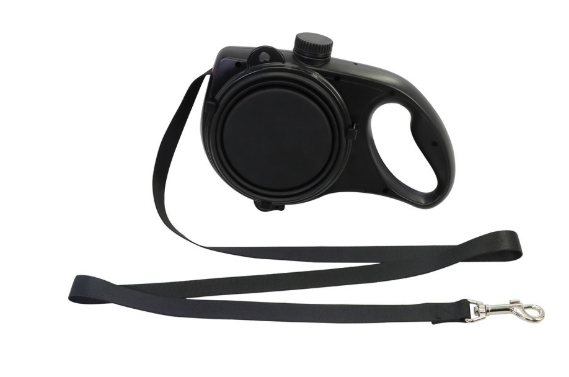 Portable Dog Leash with Water Bottle for Outdoor Activities