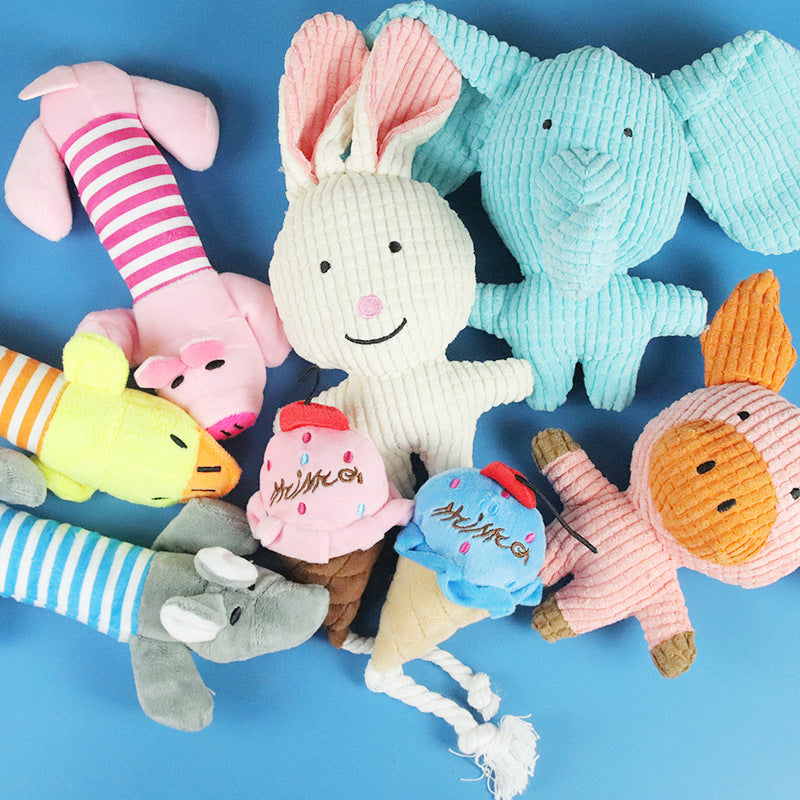 Durable Dog Chew Toys – Cartoon Pet Plush Toys