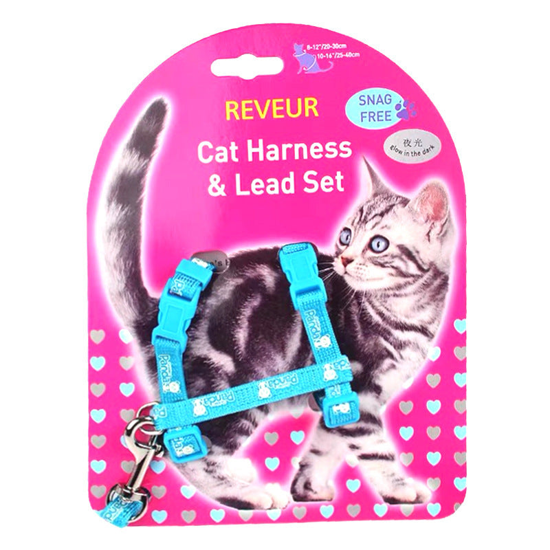 Reflective Cat Harness Vest for Night Safety