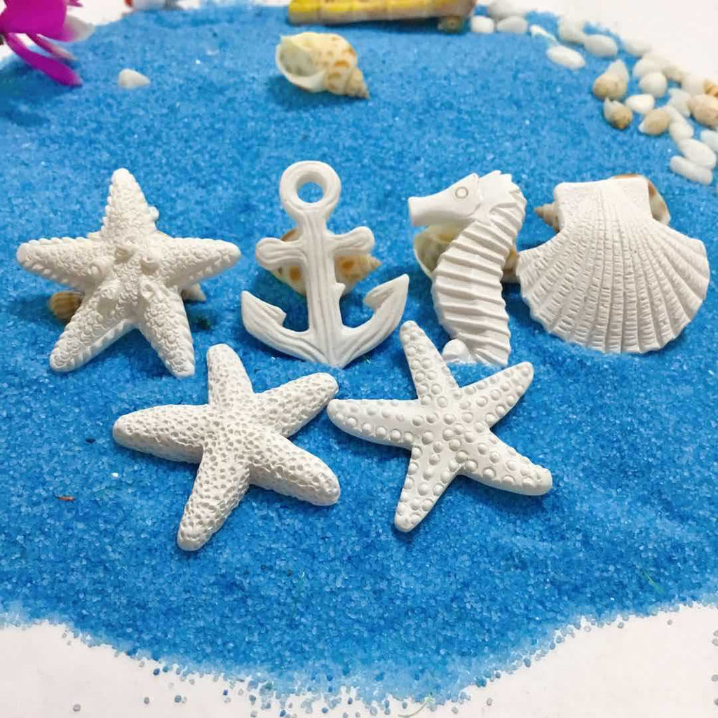 Resin Starfish and Seahorse Fish Tank Decoration Pendant