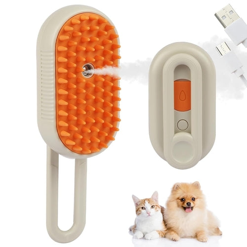 4 in 1 Pet Steam Mist Grooming Brush Electric