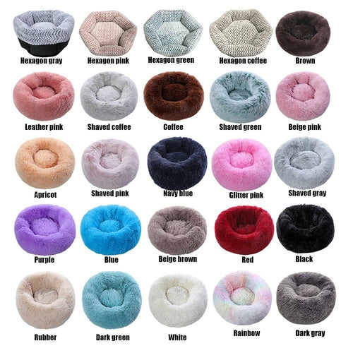 Large dog bed round washable pets bed winter warm sleeping plush dog