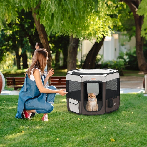 Foldable Pet Playpen, 36 inch Portable Dog Playpen, Crate Kennel for