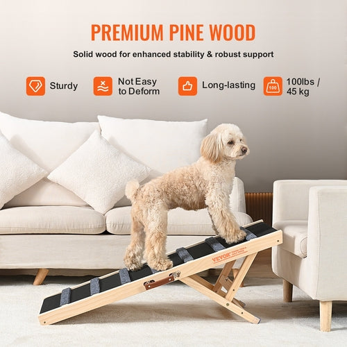Dog Ramp, Folding Pet Ramp for Bed, Adjustable Dog Ramp for Small,