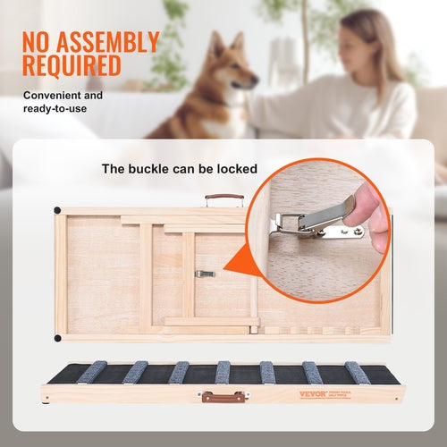 Dog Ramp, Folding Pet Ramp for Bed, Adjustable Dog Ramp for Small,