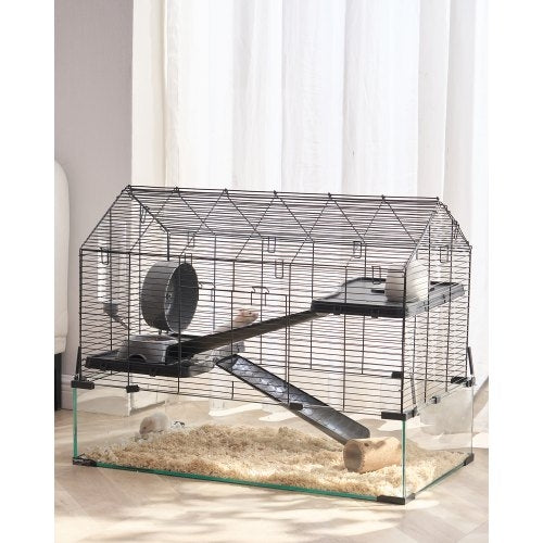 Hamster Cage, 360° Viewing Transparent Hamster Habitats, Small Animal