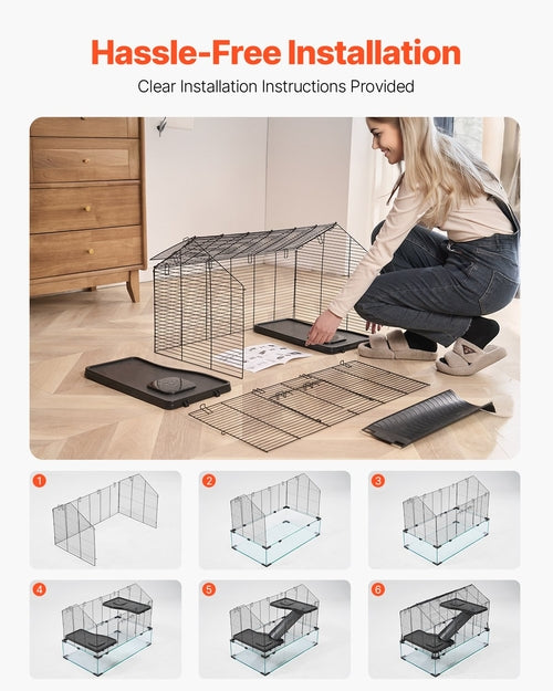 Hamster Cage, 360° Viewing Transparent Hamster Habitats, Small Animal
