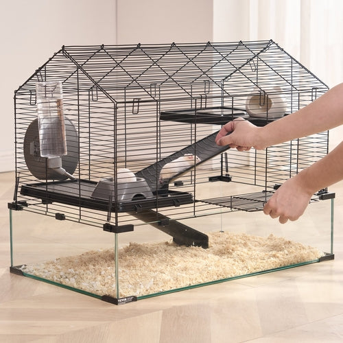 Hamster Cage, 360° Viewing Transparent Hamster Habitats, Small Animal