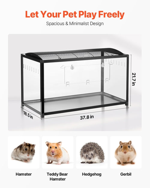 Hamster Cage, 360° Viewing Transparent Hamster Habitats, Small Animal