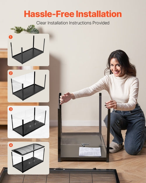 Hamster Cage, 360° Viewing Transparent Hamster Habitats, Small Animal