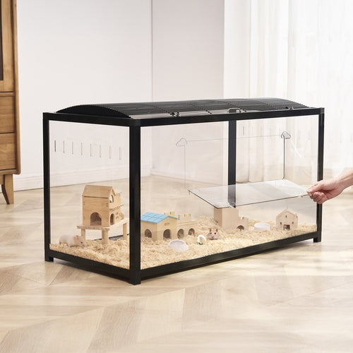 Hamster Cage, 360° Viewing Transparent Hamster Habitats, Small Animal