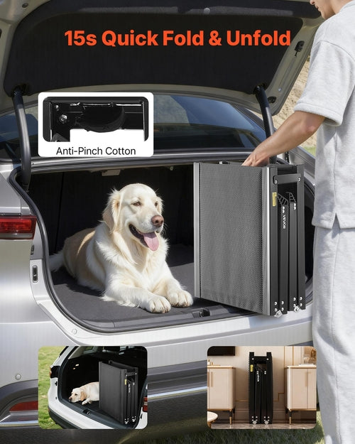 Dog Ramp for Cars, 160 x 43.2 cm, Folding Pet Ramps for Medium & Large