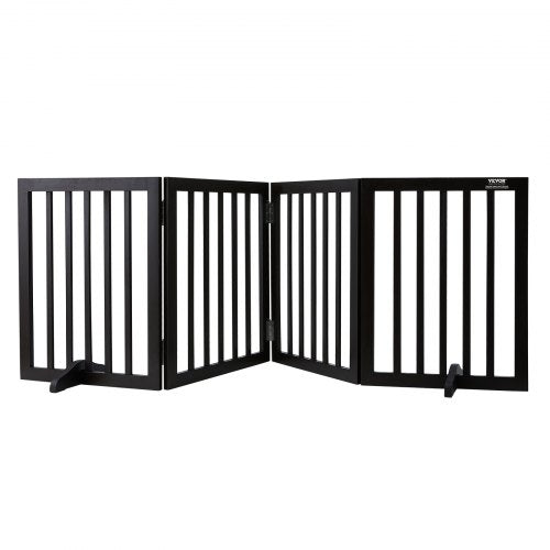 Free Standing Dog Gate, 24 H x 80.3 W Freestanding Pet Gate, 4 Panels