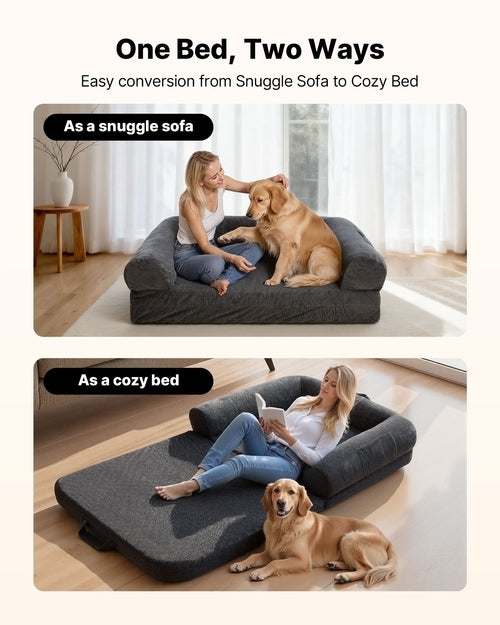 Human Dog Bed, 1790 x 950 x 240 mm Orthopedic Memory Foam Human Sized