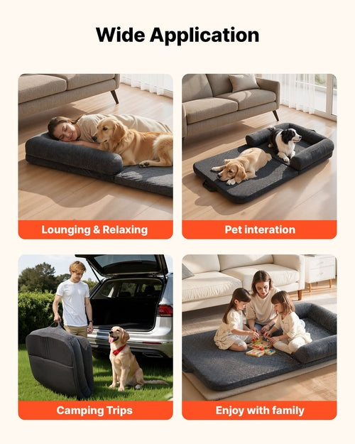 Human Dog Bed, 1790 x 950 x 240 mm Orthopedic Memory Foam Human Sized