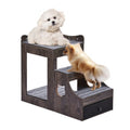 Pet Bunk Bed with Removable Stairs, Dog/Cat Window Perch with Storage,