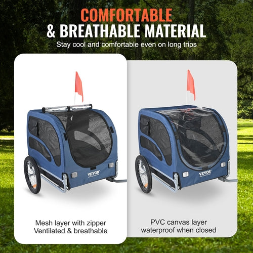 Dog Bike Trailer, Supports up to 100 lbs, Pet Cart Bicycle Carrier,