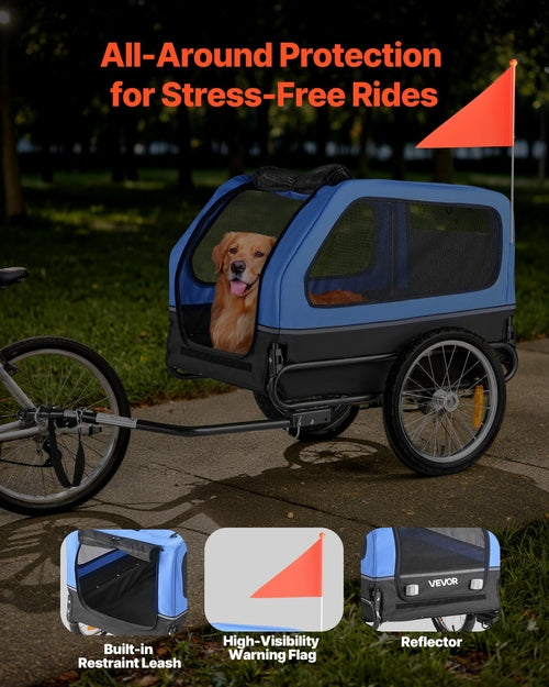 Dog Bike Trailer, Supports up to 40 kg, Pet Cart Bicycle Carrier for