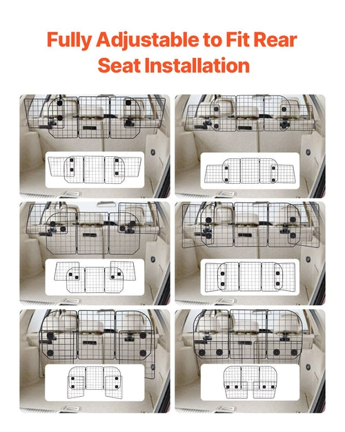 Dog Car Barrier, 36.6in-60in Adjustable Car Divider for Trunk Cargo