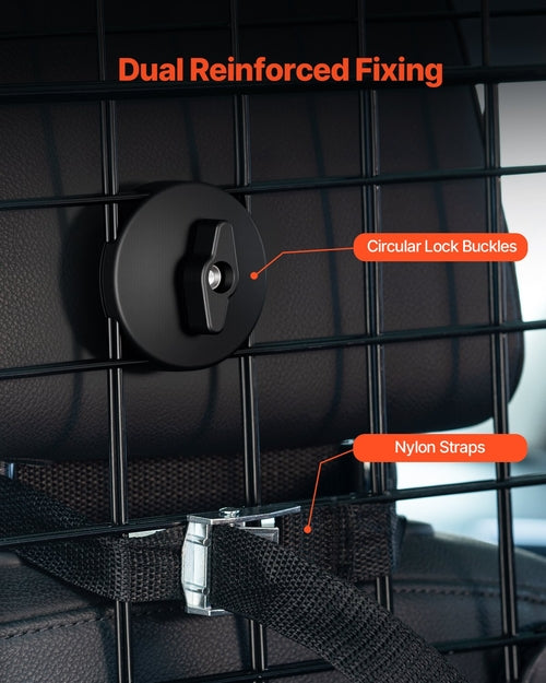 Dog Car Barrier, 36.6in-60in Adjustable Car Divider for Trunk Cargo
