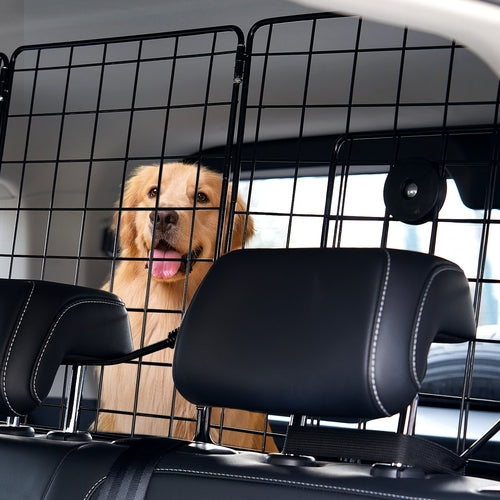 Dog Car Barrier, 36.6in-60in Adjustable Car Divider for Trunk Cargo