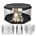 Dog Playpen, 8 Pcs 30inH x 24inW Panels Foldable Metal Pet Exercise