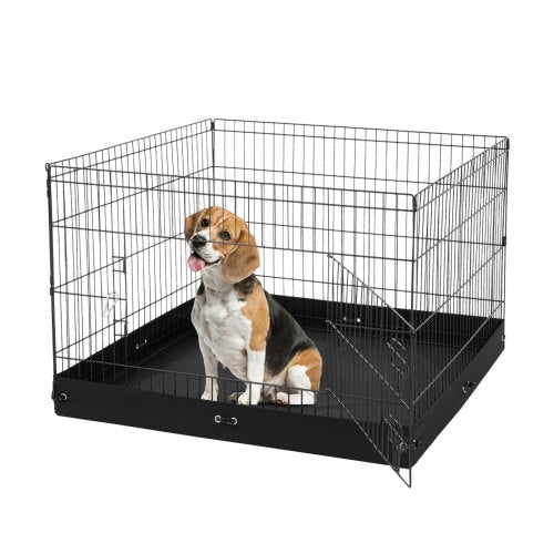 Dog Playpen, 4 Pcs 24 x 36 in Panels Foldable Metal Pet Exercise Pen,