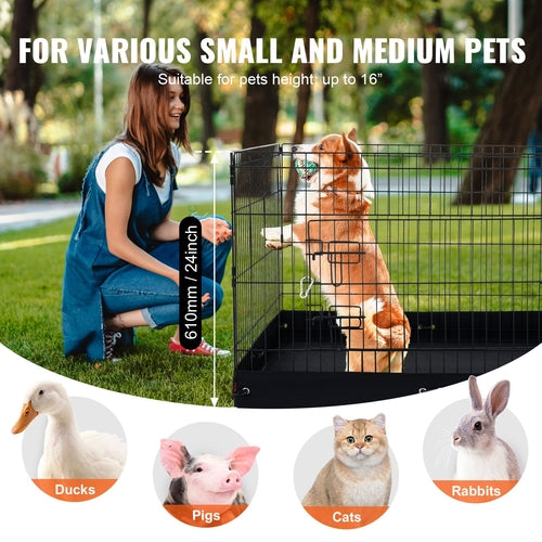 Dog Playpen, 4 Pcs 24 x 36 in Panels Foldable Metal Pet Exercise Pen,