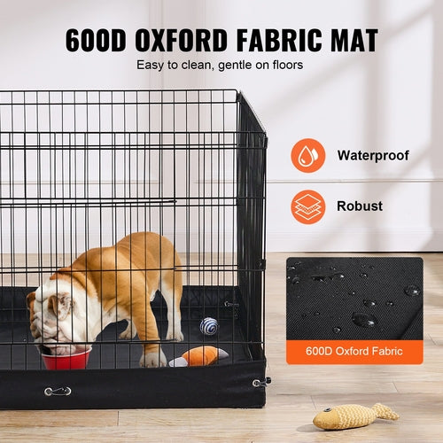 Dog Playpen, 4 Pcs 24 x 36 in Panels Foldable Metal Pet Exercise Pen,