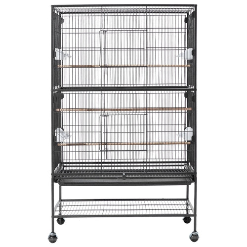 Bird Cage, 800 x 520 x 1320mm, Flat Top, Wrought Iron Bird Flight Cage