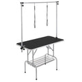 Pet Grooming Table Two Arms with Clamp, 117cm Dog Grooming Station,