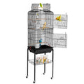 Large Bird Cage, 62 in, Open Top Parakeet Cage with Rolling Stand,