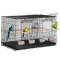 Bird Cage, 18 in, Small Parakeet Cage with Divider, Sturdy Metal Bird