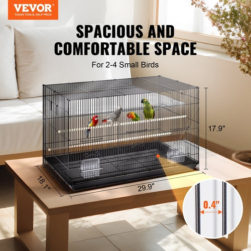 30 inch Bird Cage, Metal Large Parakeet Cages for Cockatiels Small