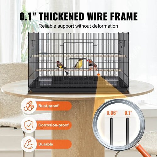 30 inch Bird Cage, Metal Large Parakeet Cages for Cockatiels Small