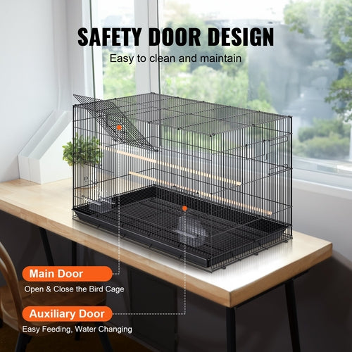 30 inch Bird Cage, Metal Large Parakeet Cages for Cockatiels Small
